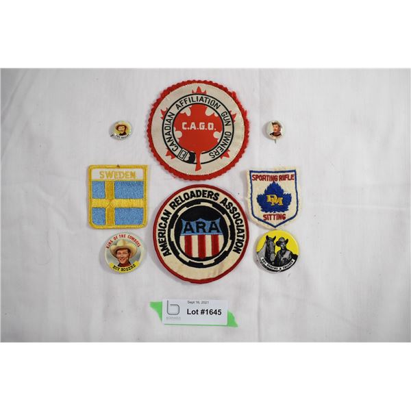 Roy Rogers Button Pins + Gun/Rifle badges