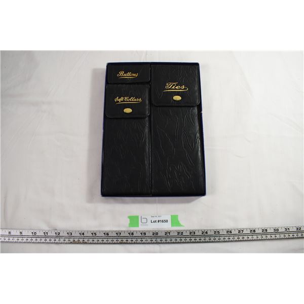 Vintage Dress shirt Organizer - Buttons, ties, soft collars - storage pouches