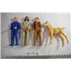 Image 1 : Marx Plastic 12" Poseable Figures with plastic horse
