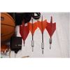 Image 2 : Vintage Metal Lawn Darts + misc sporting equipment with bag