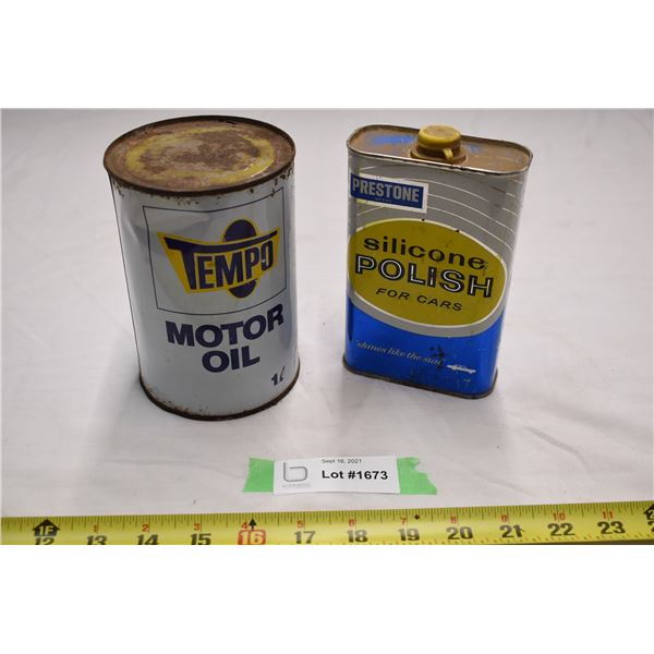 Tempo Oil Tin (full) + Silicon polish tin