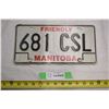 Image 1 : Friendly Manitoba Plate 1983