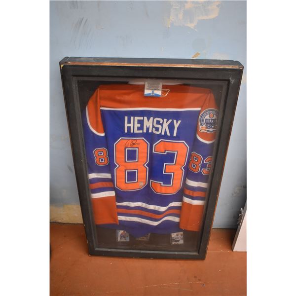 Ales Hemsky Oilers signed jersey - beckett certified