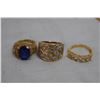 Image 6 : Jewellery Lot - gold colored chains, bracelets, watches