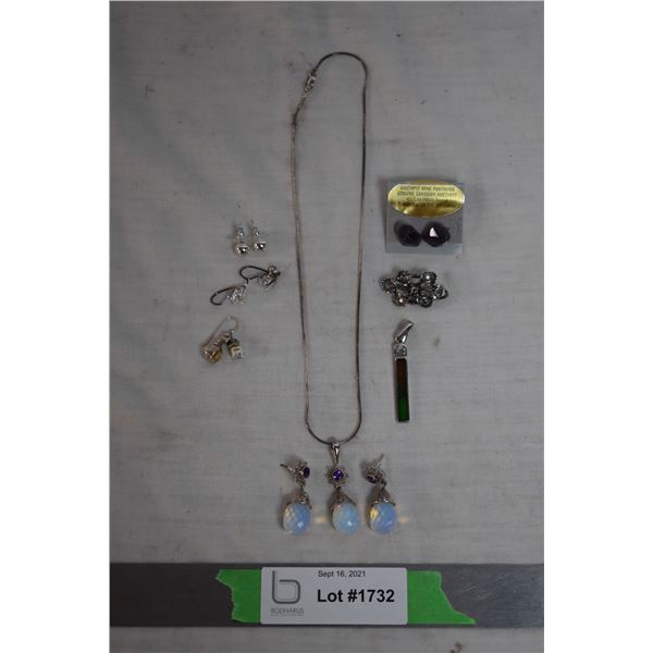 Amethyst earrings + Necklace/earring set