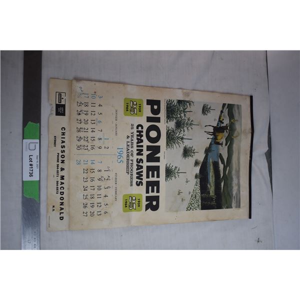 Pioneer Calendar 1965
