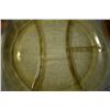 Image 3 : Depression glass plate with set of 4 glass candlesticks