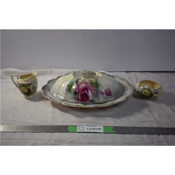 Kirkwood ceramics + vintage covered plate
