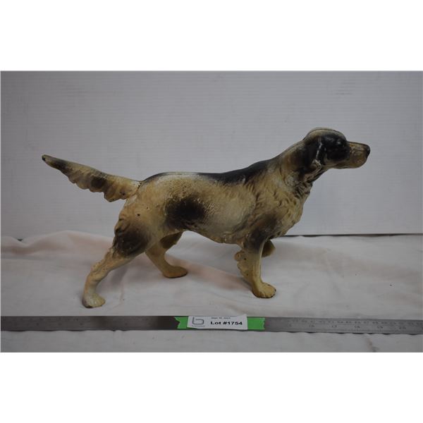 Cast Iron Hunting Dog statue - 15" long