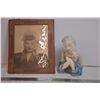 Image 1 : Lucile Ball picture + goldschnieder"madonna" bust figure