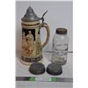 Image 1 : German Beer Stein + Glass Jar (horlicks) with Ball Lids