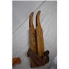 Image 3 : Vintage Dutch Canal Skates - wooden shoe forms, misc