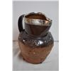 Image 2 : Stoneware Pottery Jug with Silver hallmarked rim