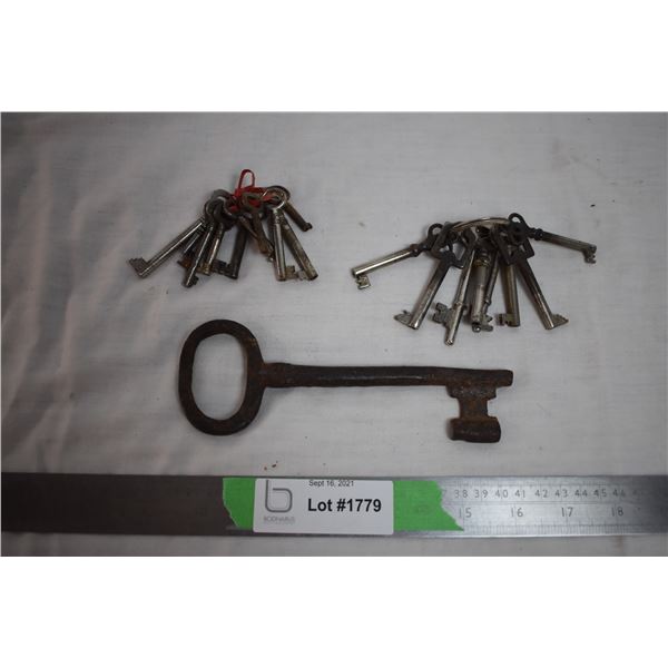 Vintage Steel Skeleton Keys