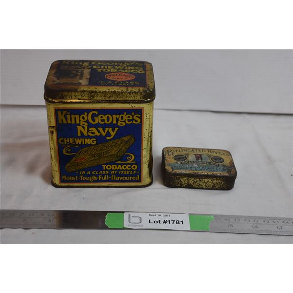 Chewing Tobacco Tin + misc Tin