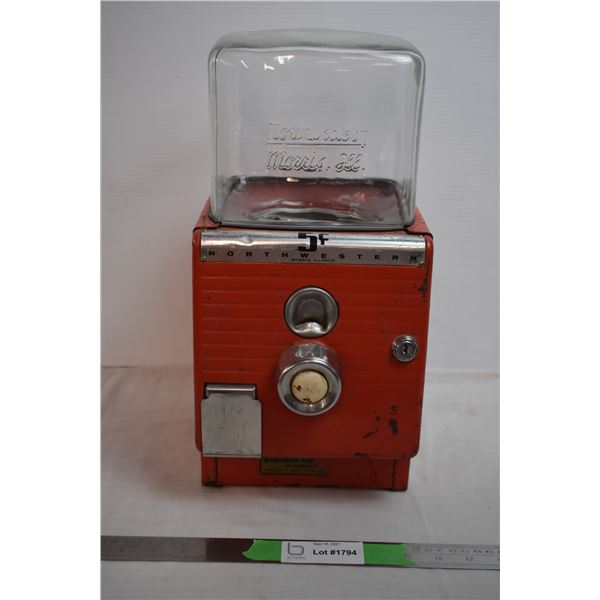 Northwestern 5c Gumball Machine (missing key)