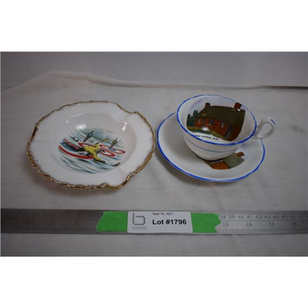 Royal Albert Curling Ashtray + Robbie Burns Cup&Saucer