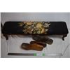 Image 1 : Vintage Foot Rest (32" Long) with 3 wooden shoe forms