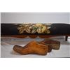 Image 2 : Vintage Foot Rest (32" Long) with 3 wooden shoe forms
