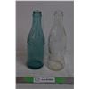 Image 1 : Blue Coca-Cola Glass Bottle with clear coke glass botter