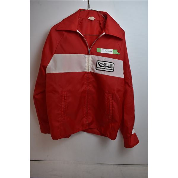 White Farm Equipment Windbreaker Nylon Jacker (adult M)