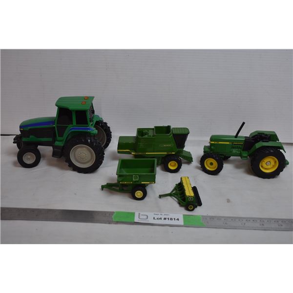 Lot Of John Deer die-cast Tractors (one plastic)