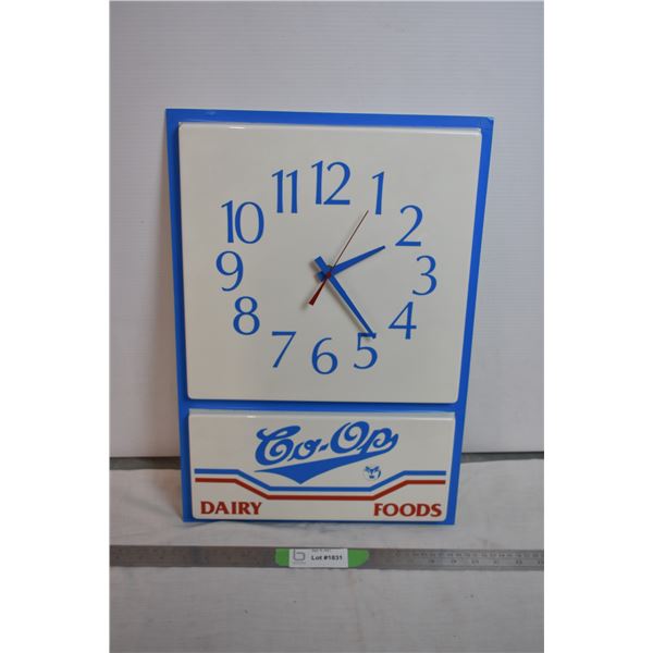 Co-op Dairy Foods Plastic Clock