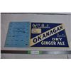 Image 1 : Okanogan Dry Ginger Ale Cardboard Advertisement + Fly fishing book