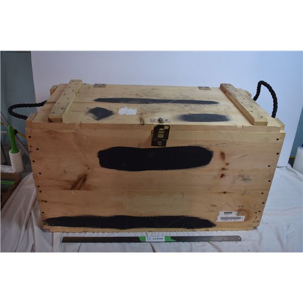 Wooden military crates (2) - 31" and 21" long