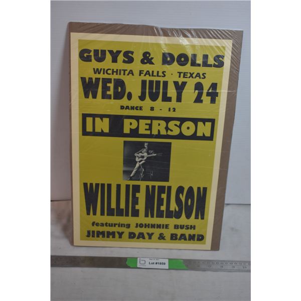 Willie Nelson Poster Print - 12x18