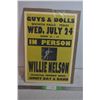 Image 1 : Willie Nelson Poster Print - 12x18