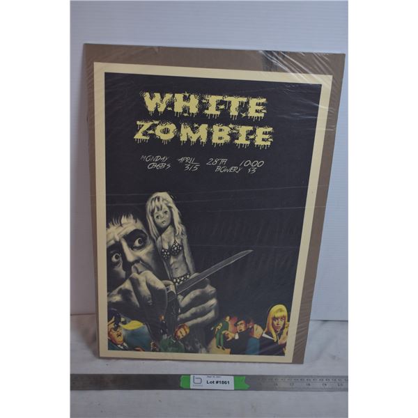 White Zombie Poster Print - 12x18