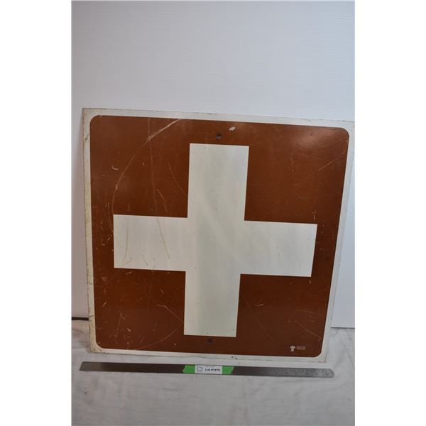 Brown Cross Sign - 2ft square