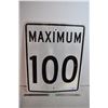 Image 1 : 100KM Highway Sign - 24"wide 30" tall