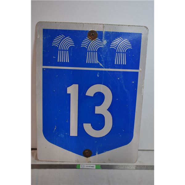 Highway 13 sign