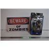 Image 1 : Black Panther Build a figure + Warning Zombies Tin sign