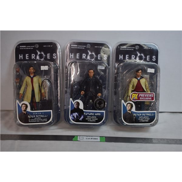 Heroes Action Figure Lot (3)