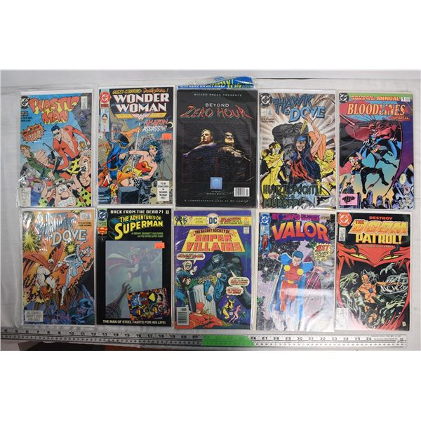 (10) DC Comics - wonder woman, superman, 7 different 1st issues