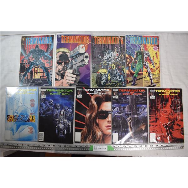 (9) Terminator Comics - 5 Terminator Burning earth, 4 the terminators