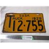 Image 1 : 1929 Sask Truck license plate