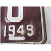 Image 4 : 1949 Sask license plate