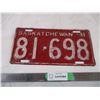 Image 1 : 1941 Sask license plate