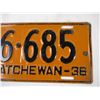 Image 3 : 1936 Sask license plate
