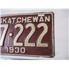 Image 3 : 1930 Sask license plate