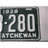 Image 3 : 1928 Sask license plate