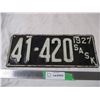 Image 1 : 1927 Sask license plate