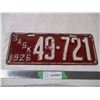 Image 1 : 1926 Sask license plate