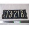 Image 1 : 1924 Sask license plate