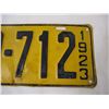 Image 3 : 1923 Sask license plate