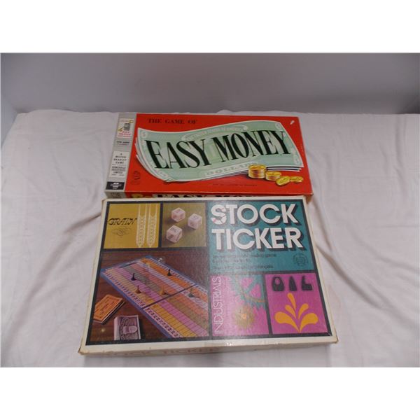 Stock Ticker + Easy Money board games